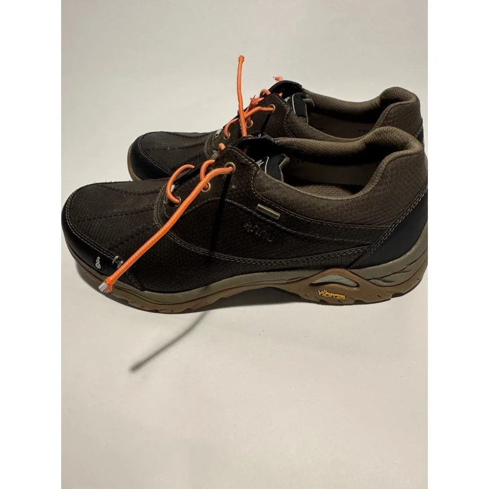 Ahnu Shoes Womens 9.5Calaveras Waterproof Muir Woods Vibram Hiking Brown Leather